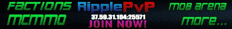 RipplePvP 1.6.4 [FACTIONS] [MCMMO] [MOB ARENA] [MORE...]